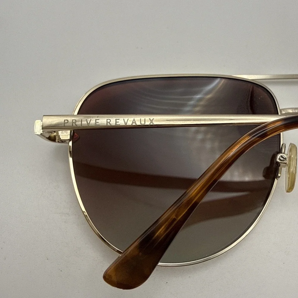 Prive Revaux Stunt Man Rose Gold Aviator Polarized Sunglasses 62-14-140